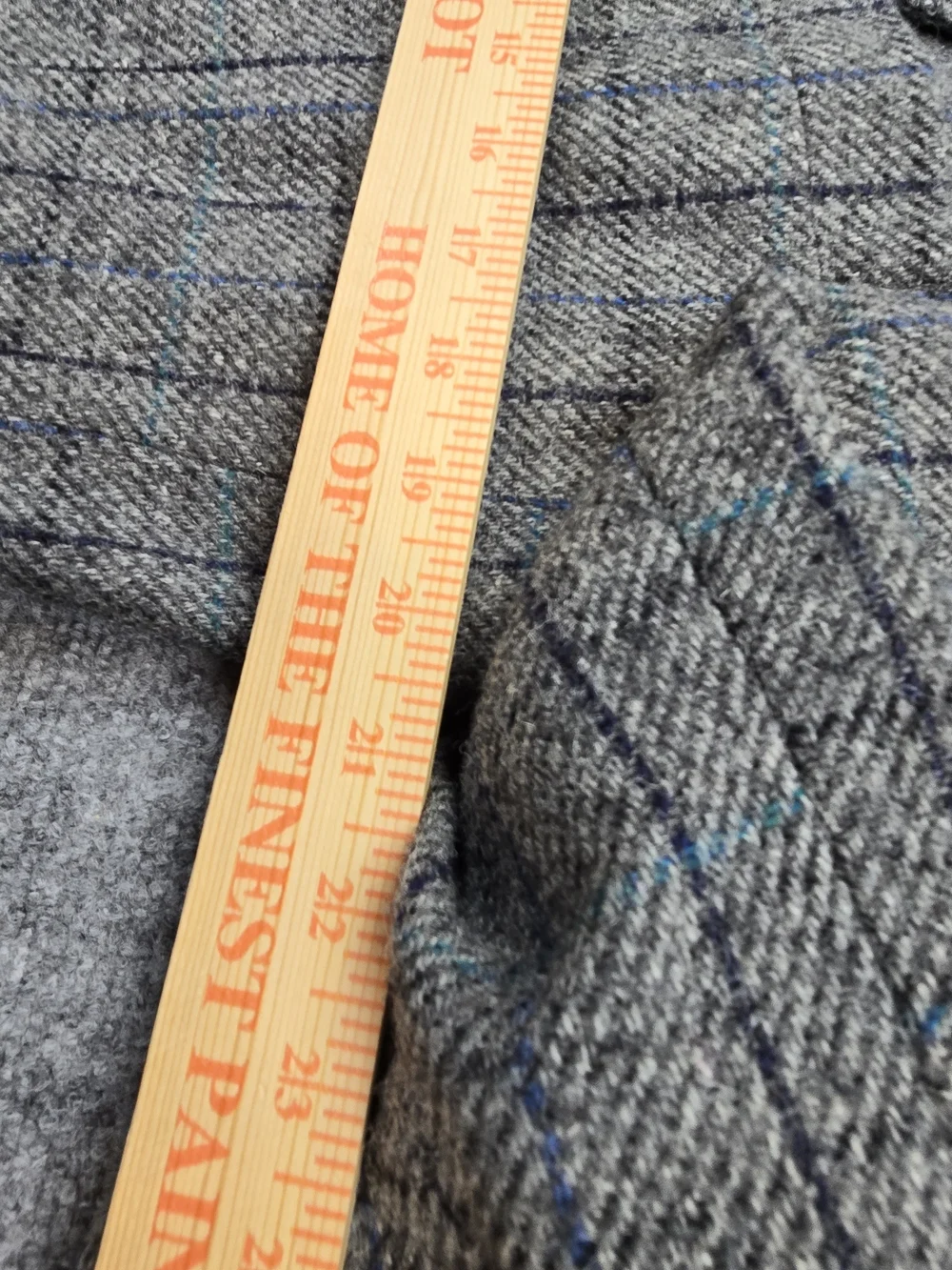 Donegal II Irish Pure New Wool Blazer 44R Gray Blue Windowpane Sport Coat